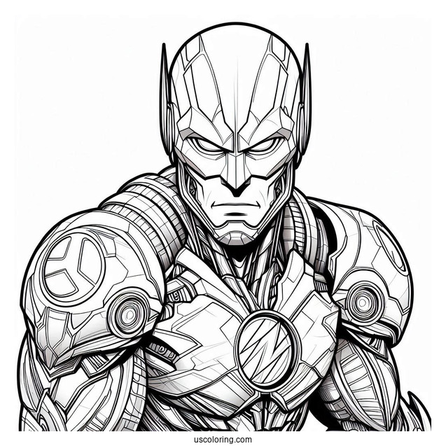 Coloring Page Of Justice League Cyborg