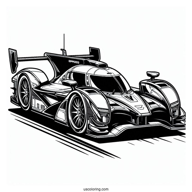 GPT Hypercar Coloring Sheet For Kids