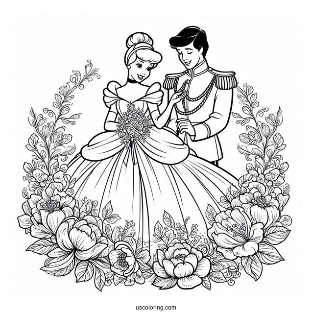 Coloring Page Of Cinderella_s Wedding