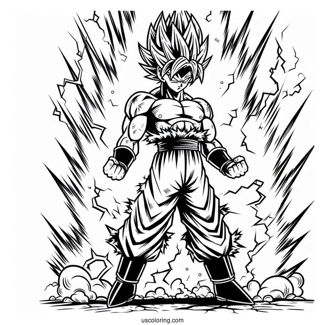 Super Saiyan Gogeta Coloring Page