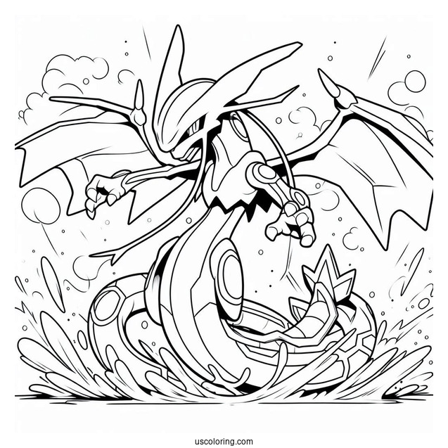 Rayquaza In Battle Mode