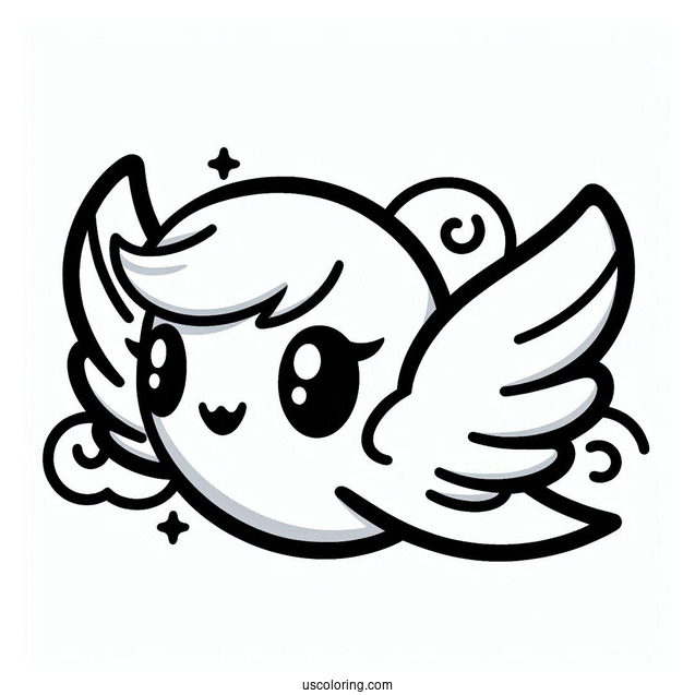 Kawaii Wave The Swallow Coloring Sheet V2