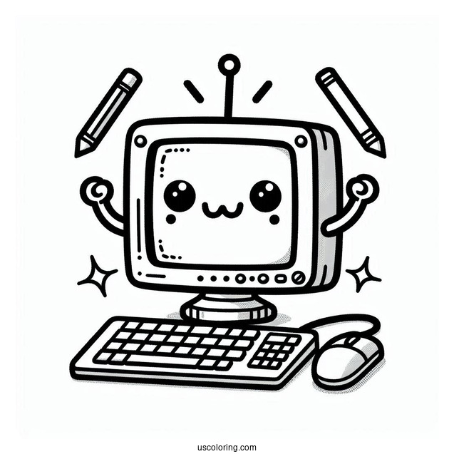 Sprunki Coloring Page Of Kawaii Mr Fun Computer