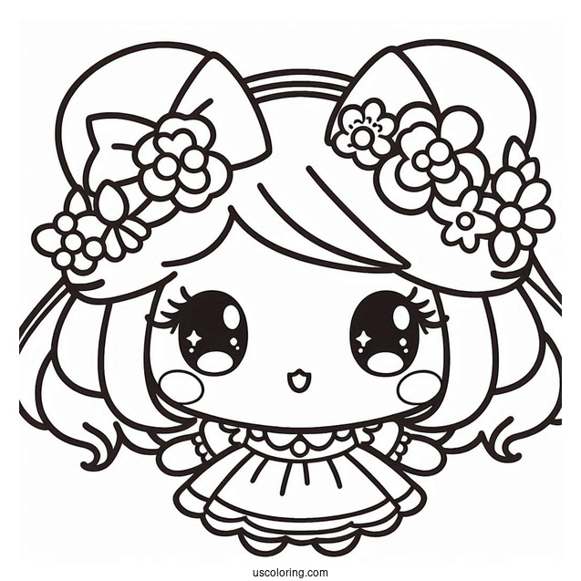 Easy My Melody Coloring Page For Kids
