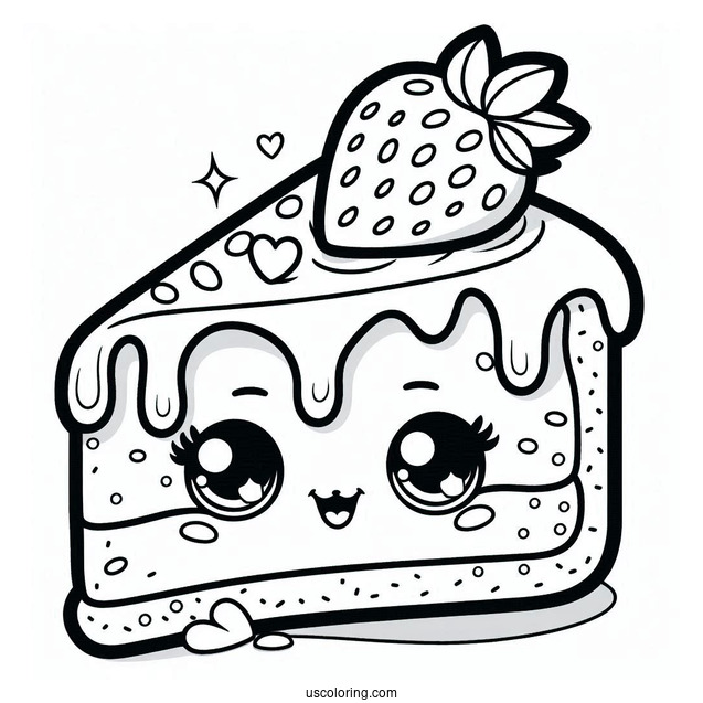 Nilla Slice Shopkins Coloring Page For Kids