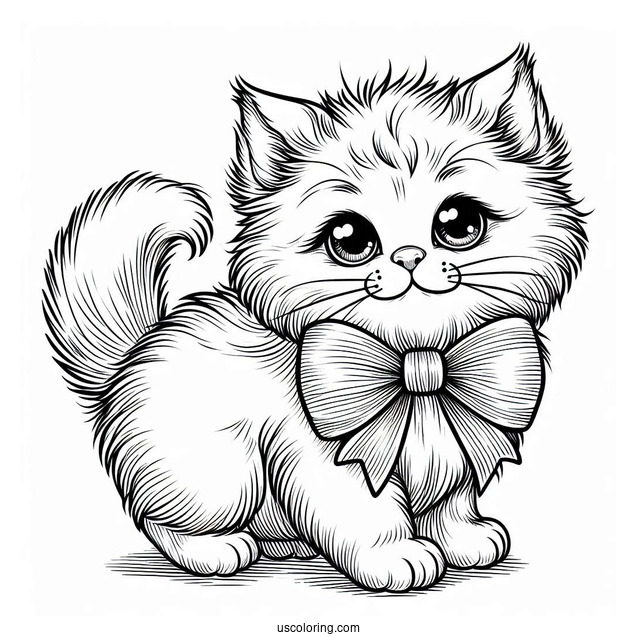 Furry Kitten With Bowtie