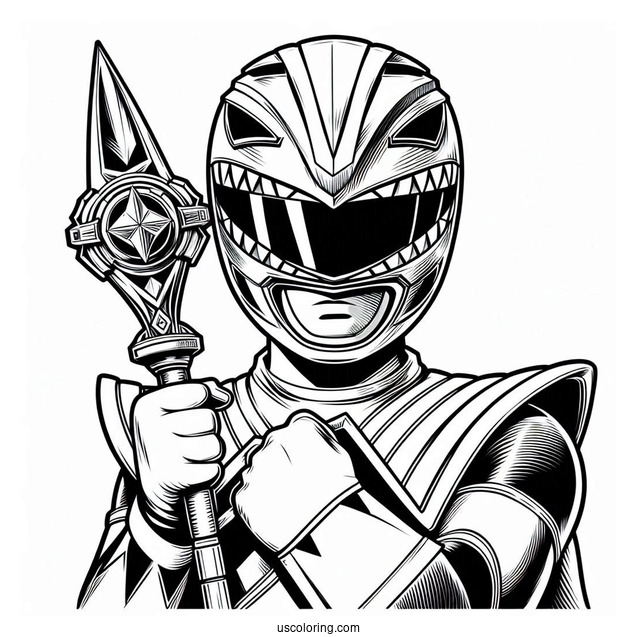 Power Ranger Holding Power Lance