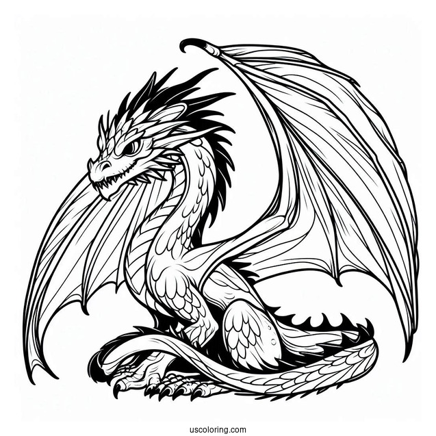 Easy Outline Of Night Fury Dragon