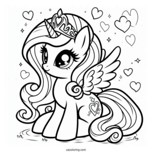 Baby Princess Celestia With Hearts