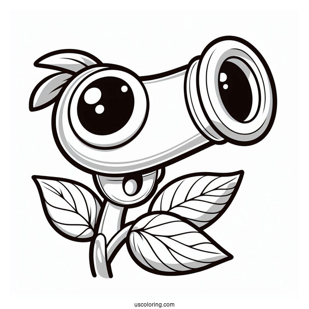 Peashooter Coloring Page For Kids