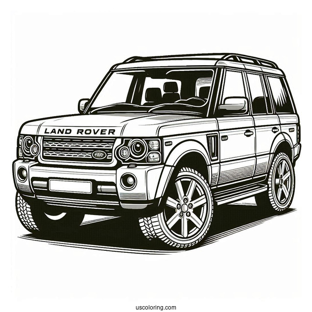 Land Rover SUV Coloring Page