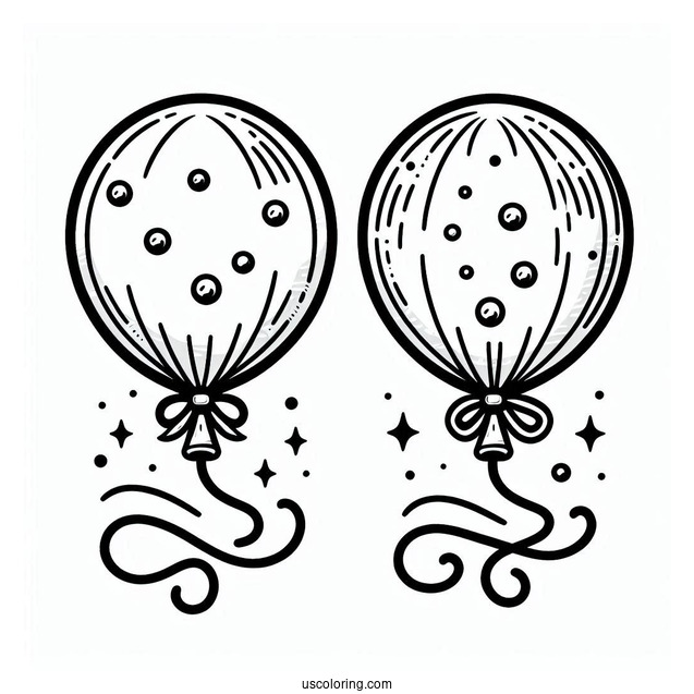 Two Easy Balloons To Color