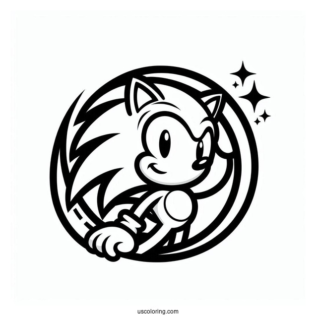 Sonic Logo Coloring Sheet