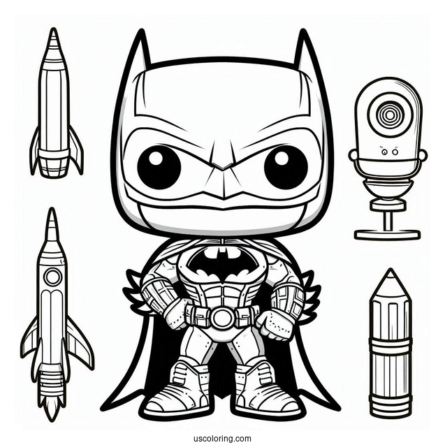 Funko Pop Batman Coloring Page