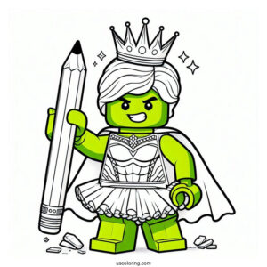 Lego Hulk Coloring In Sheet