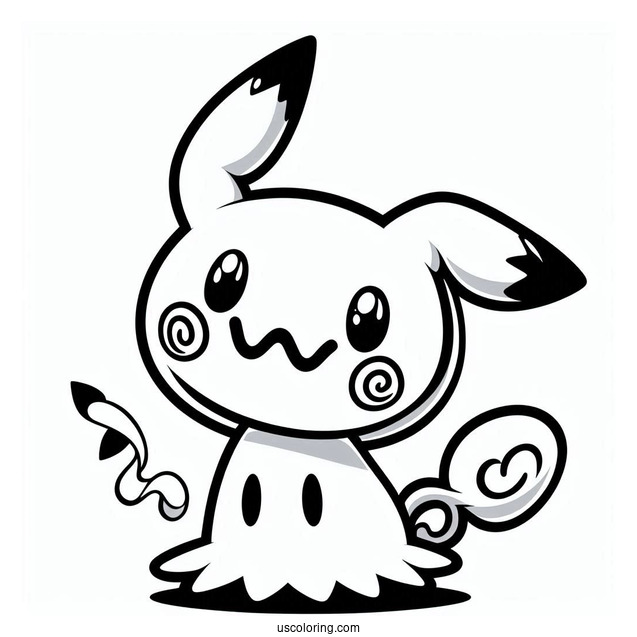 Coloring Sheet Of Mimikyu