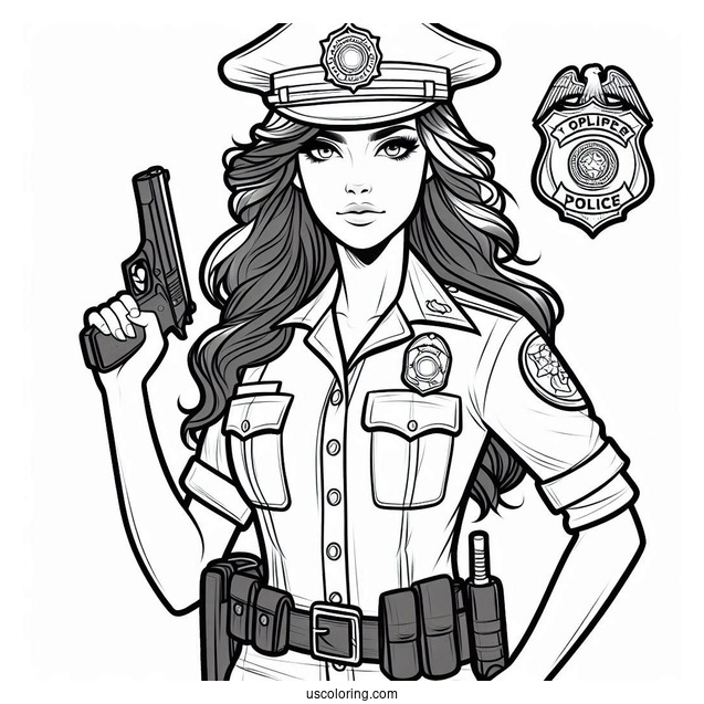 Coloring Page Of State Trooper