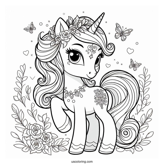 Sofia The First Coloring Page With Skye The Unicorn