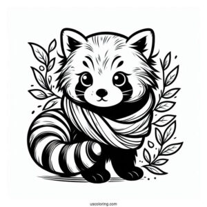 Red Panda With Tailed Wrapper Around