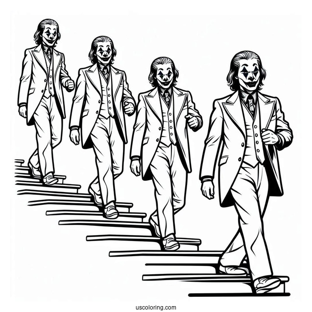 Joker_s Iconic Stairs Dance Coloring In