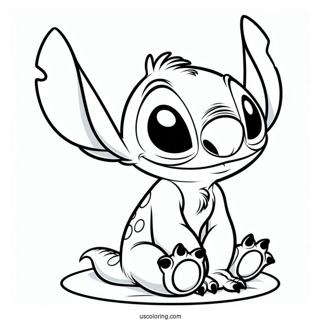 Pleakley Alien Character Coloring Page