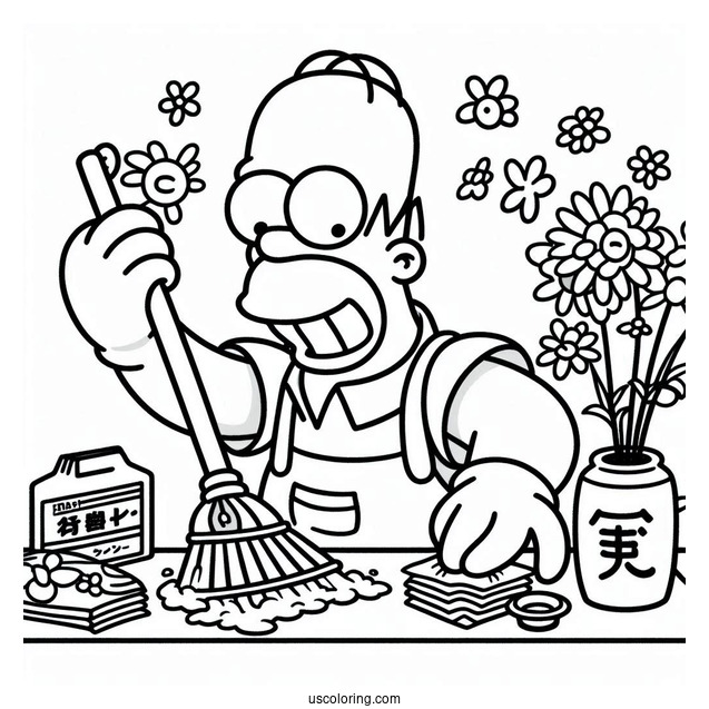 Japanese Homer Cleaning Commercial To Color
