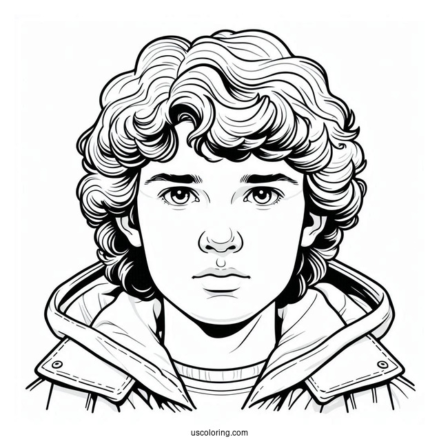 Dustin Henderson Coloring Page