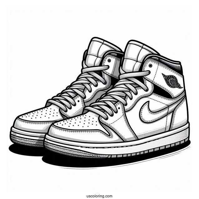 Nike Air Jordans Coloring Sheet
