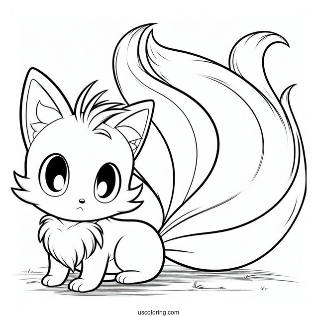 Curious Tails Coloring Page