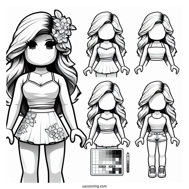 Roblox Character Skin Coloring For Kids