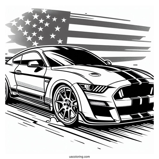 Shelby GT500 Car Coloring Page