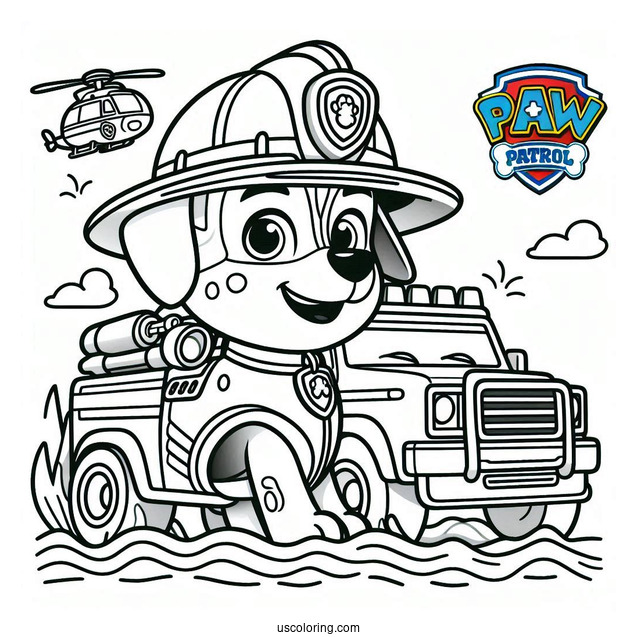 Sea Rescue Paw Patrol Coloring Sheet