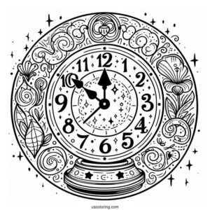 How To Tell The Time Coloring Page