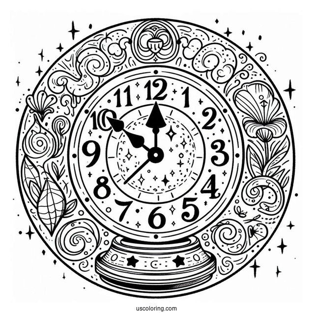How To Tell The Time Coloring Page