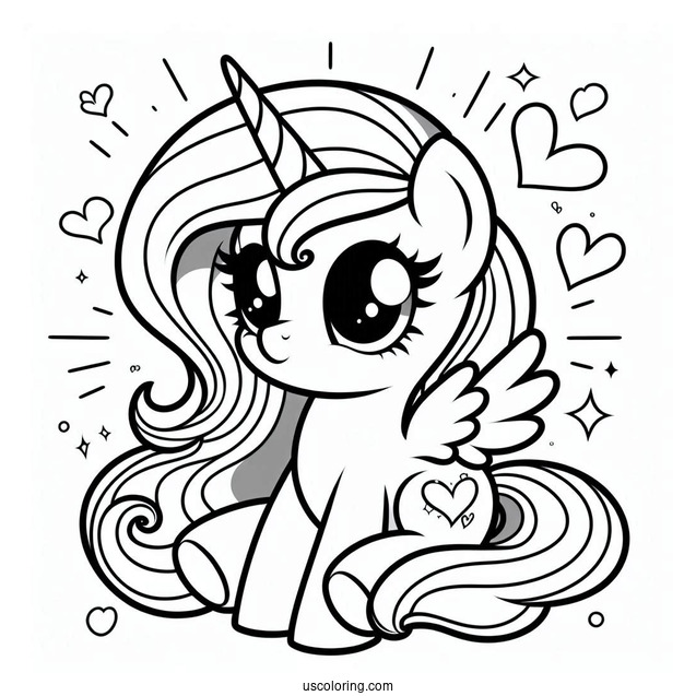 Baby Princess Celestia With Hearts