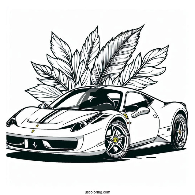 Ferrari 458 Coloring Sheet
