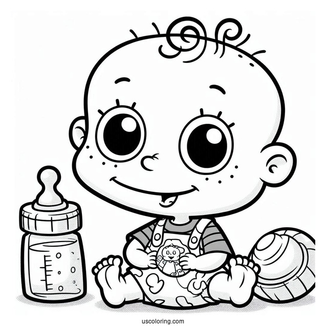 Rugrats Coloring Page Of Baby Dil Pickles Rugrats For Kids