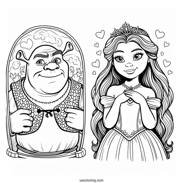 Princess Fiona As a Ogre To Color