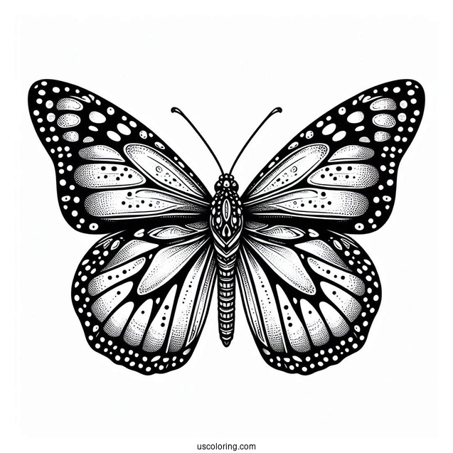 Top View Of Monarch Butterfly For Preschoolers