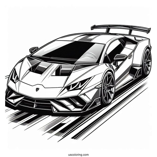 Lamborghini Coloring Page