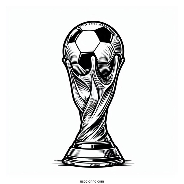 Fifa World Cup Trophy Coloring Sheet