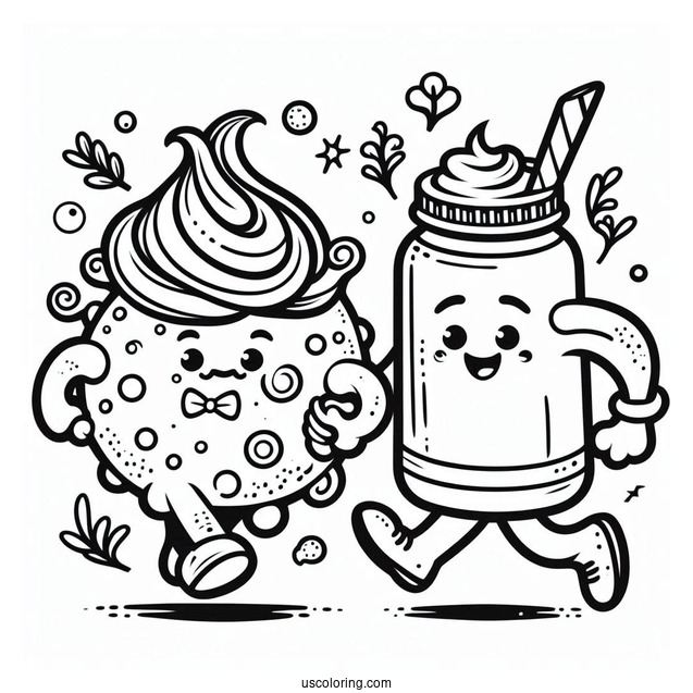 Sprunki Coloring Page Of Mustard And Mayhem With Oren And Brud