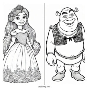Princess Fiona As a Ogre To Color