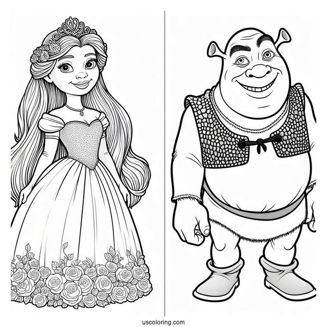 Princess Fiona As a Ogre To Color