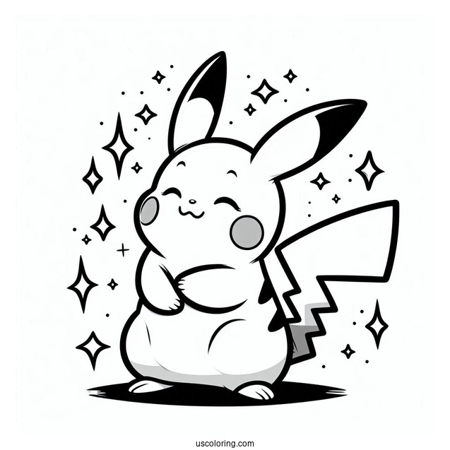 Pikachu Libre Coloring Sheet