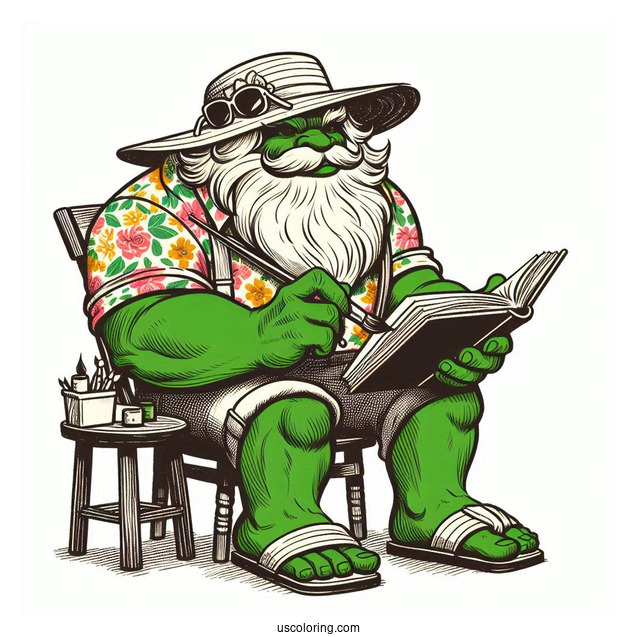 Retro She Hulk Coloring In Page