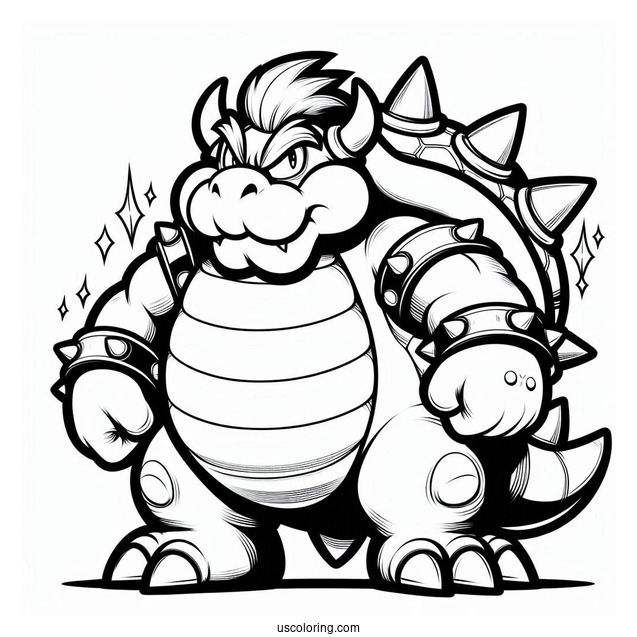 Bowser With Iconic Nintendo Characters