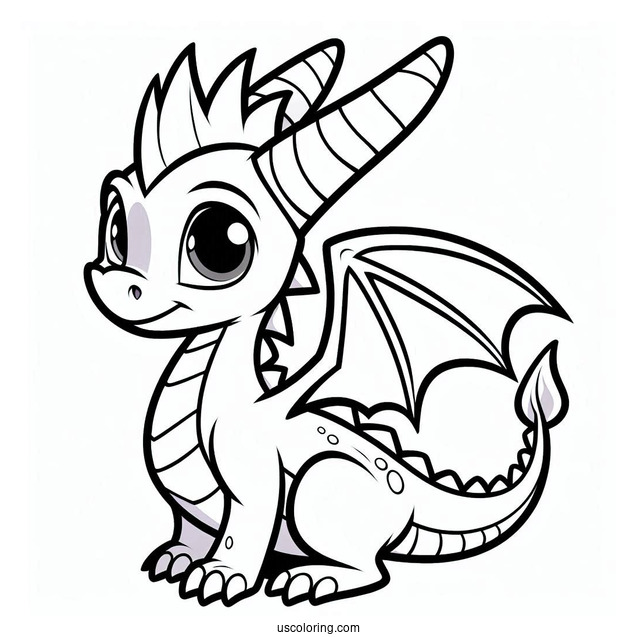 Cute Spyro The Dragon Coloring Sheet