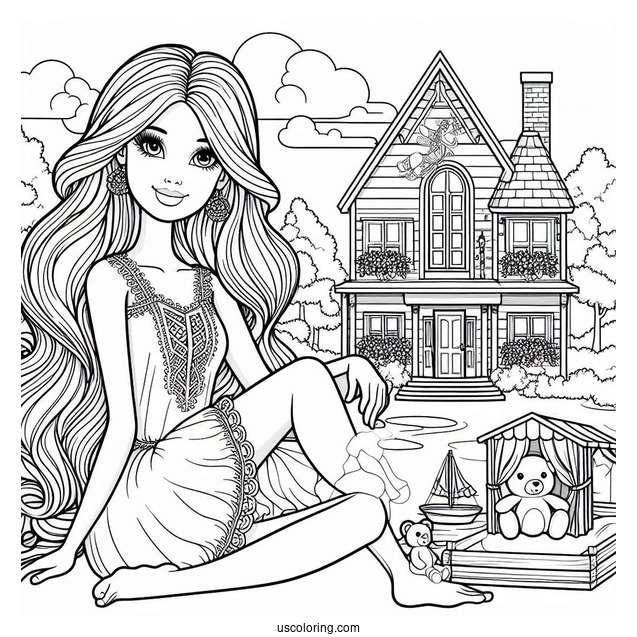 Barbie And Dreamhouse Adventures Coloring Page