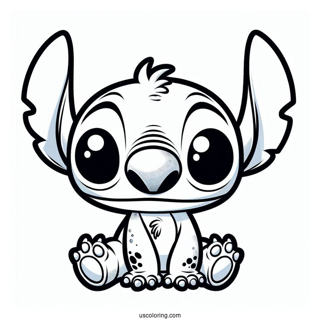 Cute Stitch Funko Pop Coloring Page